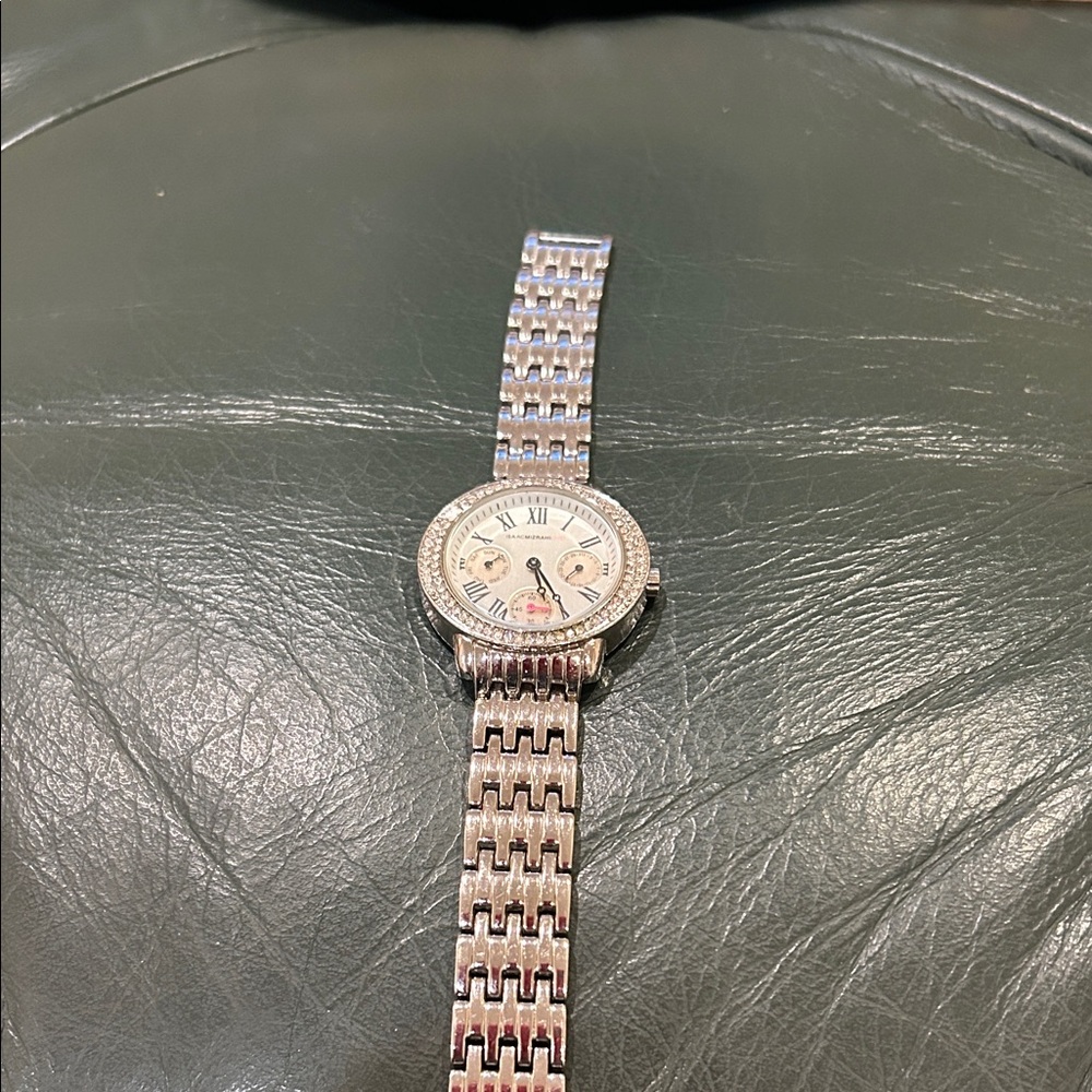 Isaac Mizrahi Silver Watch with White Dial